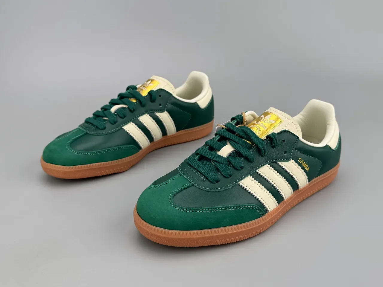 Adidas Samba Green and Cream Lifestyle Sneakers 7