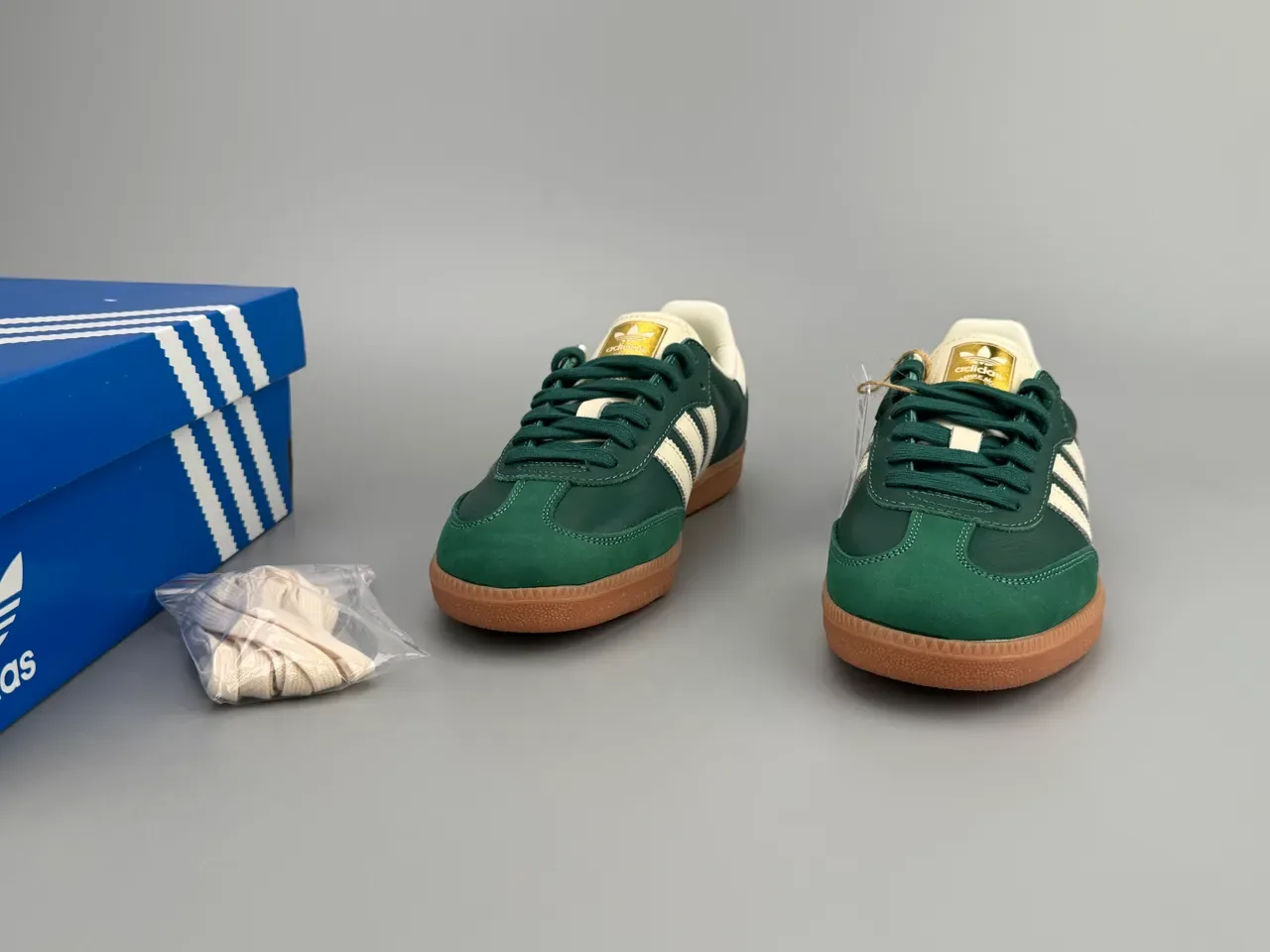 Adidas Samba Green and Cream Lifestyle Sneakers 9