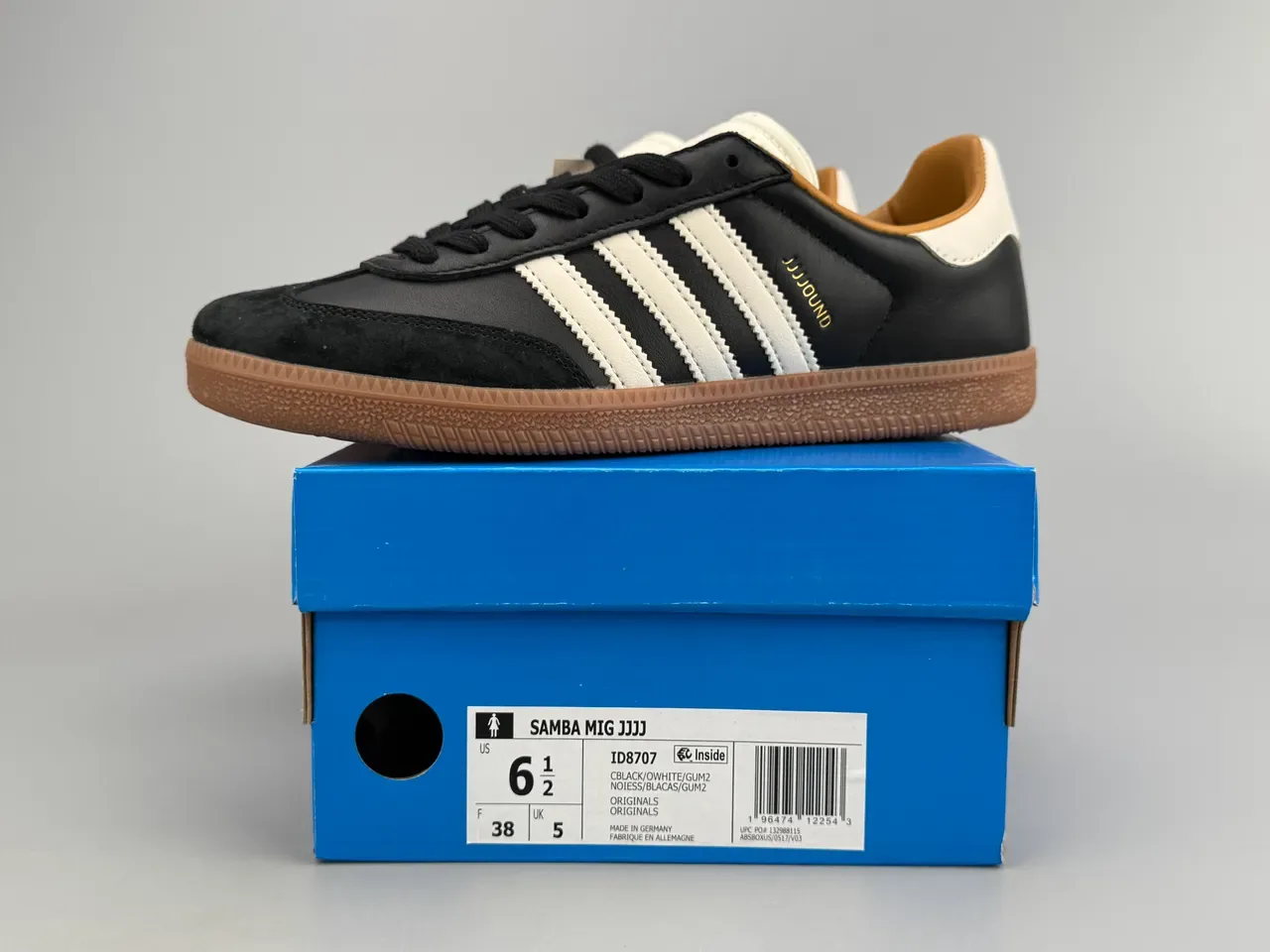 Adidas Samba JJJJOUND Black White Gum Lifestyle Sneakers 4