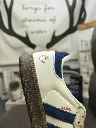 Adidas Samba Off-White Navy Pink Lifestyle Sneakers 3