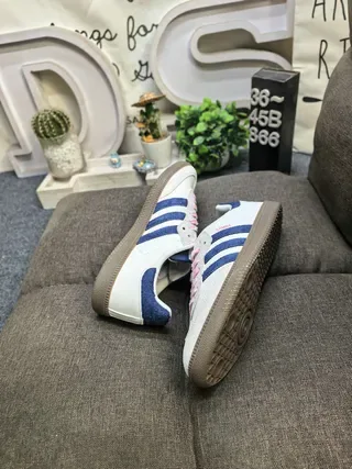 Adidas Samba Off-White Navy Pink Lifestyle Sneakers 6