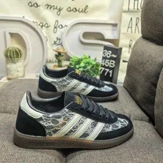 Adidas Samba OG Black Cream Lace-Overlay Lifestyle Sneakers