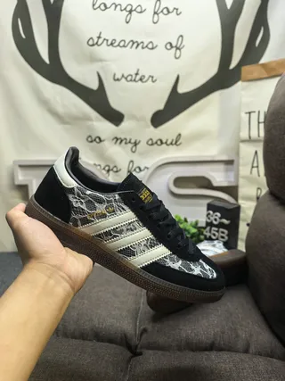 Adidas Samba OG Black Cream Lace-Overlay Lifestyle Sneakers 5