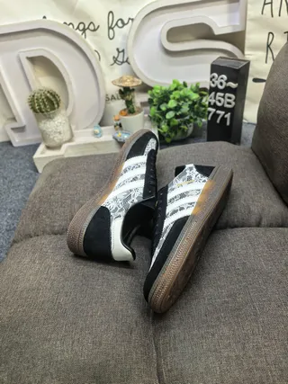 Adidas Samba OG Black Cream Lace-Overlay Lifestyle Sneakers 6