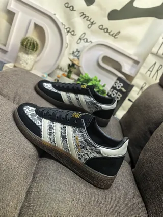Adidas Samba OG Black Cream Lace-Overlay Lifestyle Sneakers 7