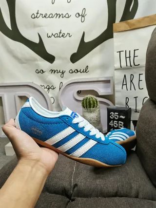 Adidas Samba OG Blue and White Lifestyle Sneakers 5