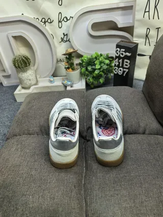 Adidas Samba OG Light Beige and Silver Metallic Lifestyle Sneakers 8