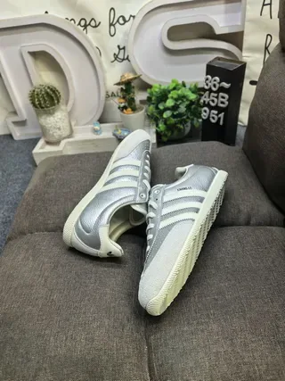 Adidas Samba OG Metallic Silver Cream Lifestyle Sneakers 6