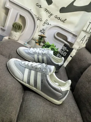 Adidas Samba OG Metallic Silver Cream Lifestyle Sneakers 7