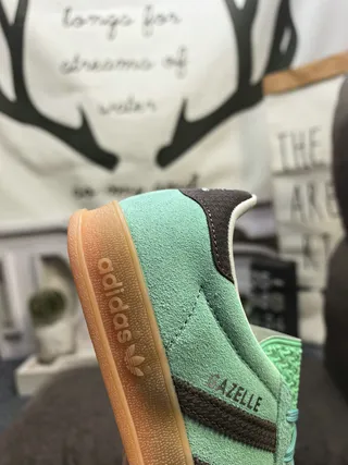 Adidas Samba OG Mint Green Brown Suede Lifestyle Sneakers 3