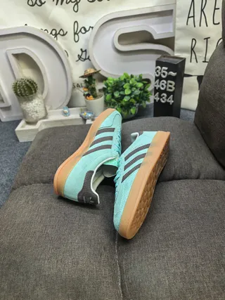 Adidas Samba OG Mint Green Brown Suede Lifestyle Sneakers 6