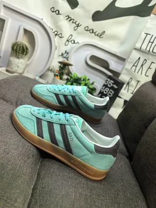 Adidas Samba OG Mint Green Brown Suede Lifestyle Sneakers 7