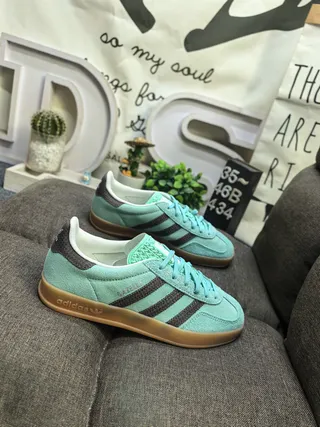 Adidas Samba OG Mint Green Brown Suede Lifestyle Sneakers 9