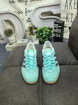 Adidas Samba OG Mint Green Brown Suede Lifestyle Sneakers 10