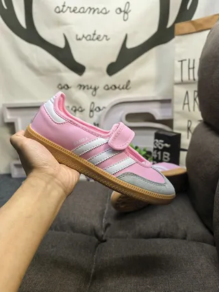 Adidas Samba Pink and Gray Lifestyle Sneakers 5