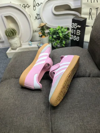 Adidas Samba Pink and Gray Lifestyle Sneakers 6