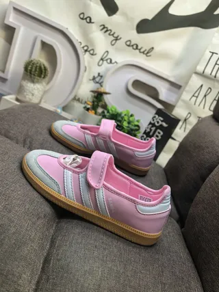 Adidas Samba Pink and Gray Lifestyle Sneakers 7