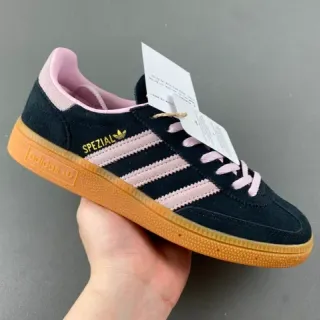 Adidas Spezial Black and Pink Suede Lifestyle Sneakers
