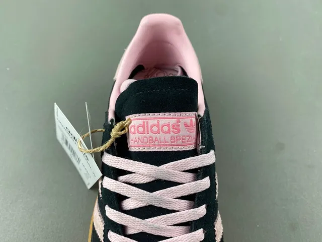 Adidas Spezial Black and Pink Suede Lifestyle Sneakers 6