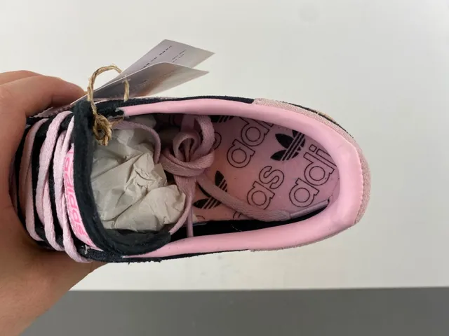 Adidas Spezial Black and Pink Suede Lifestyle Sneakers 7