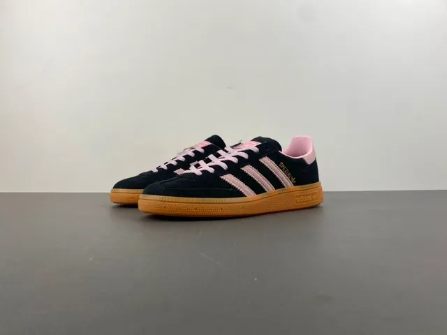 Adidas Spezial Black and Pink Suede Lifestyle Sneakers 10