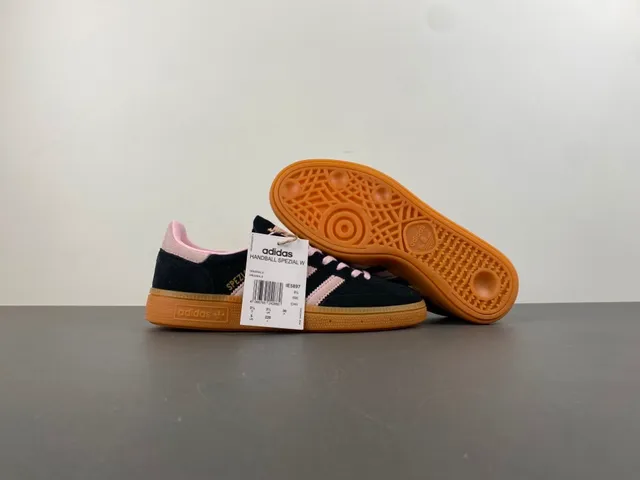 Adidas Spezial Black and Pink Suede Lifestyle Sneakers 12