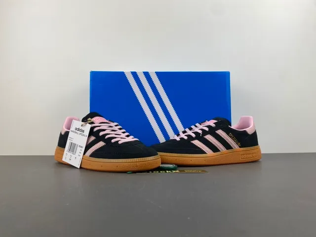 Adidas Spezial Black and Pink Suede Lifestyle Sneakers 13