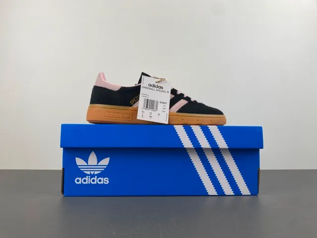 Adidas Spezial Black and Pink Suede Lifestyle Sneakers 15