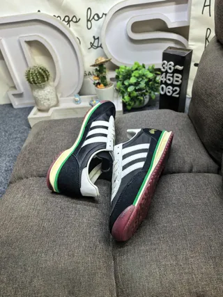 Adidas Spezial Black White Lime Green Lifestyle Sneakers 6