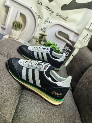 Adidas Spezial Black White Lime Green Lifestyle Sneakers 7