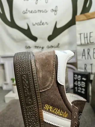 Adidas Spezial Brown and White Corduroy Suede Lifestyle Sneakers 3