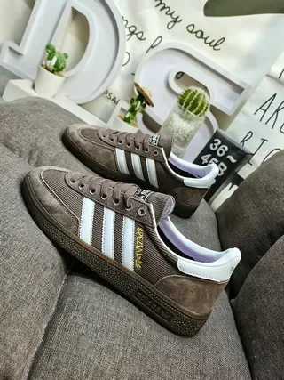 Adidas Spezial Brown and White Corduroy Suede Lifestyle Sneakers 7