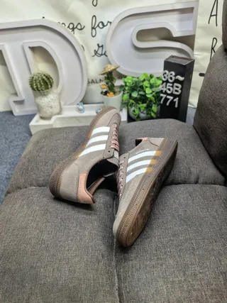 Adidas Spezial Brown Pink Suede Upper Three-Stripe Side Panel Lifestyle Sneakers 6