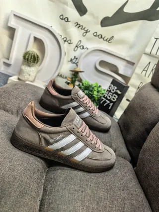 Adidas Spezial Brown Pink Suede Upper Three-Stripe Side Panel Lifestyle Sneakers 9