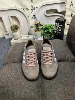 Adidas Spezial Brown Pink Suede Upper Three-Stripe Side Panel Lifestyle Sneakers 10