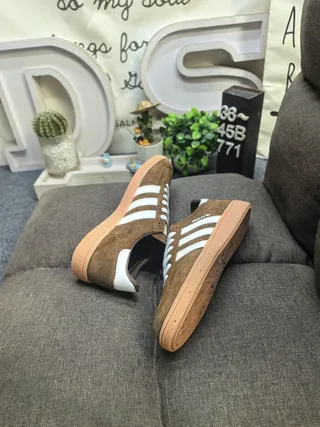 Adidas Spezial Brown Suede White Stripe Lifestyle Sneakers 6