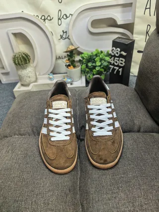 Adidas Spezial Brown Suede White Stripe Lifestyle Sneakers 10