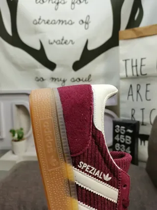 Adidas Spezial Burgundy Corduroy Lifestyle Sneakers 3