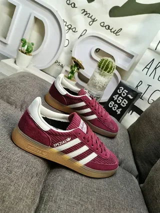 Adidas Spezial Burgundy Corduroy Lifestyle Sneakers 9
