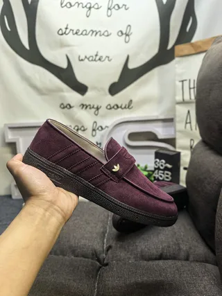 Adidas Spezial Burgundy Suede Loafers 5