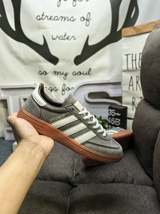 Adidas Spezial Gray and Cream Suede Lifestyle Sneakers 5