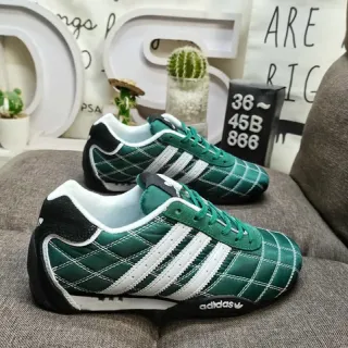 Adidas Spezial Green and White Quilted Lifestyle Sneakers