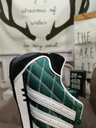 Adidas Spezial Green and White Quilted Lifestyle Sneakers 3