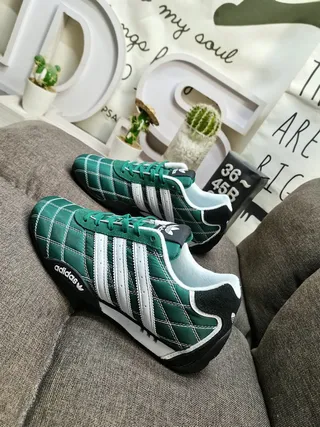 Adidas Spezial Green and White Quilted Lifestyle Sneakers 7