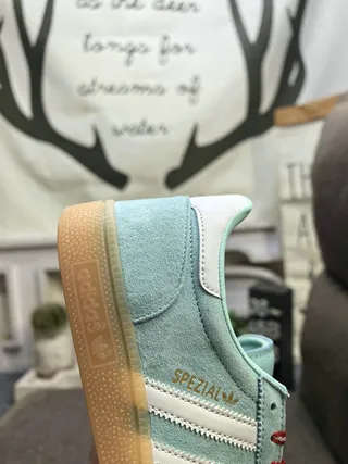 Adidas Spezial Mint Blue Suede Lifestyle Sneakers 3