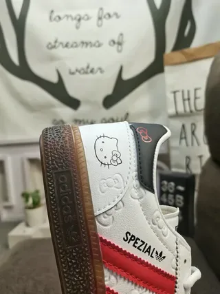 Adidas Spezial White Red Black Hello Kitty Lifestyle Sneakers 3
