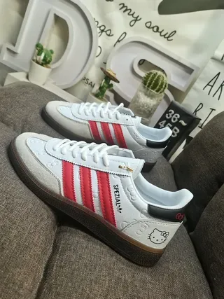Adidas Spezial White Red Black Hello Kitty Lifestyle Sneakers 7