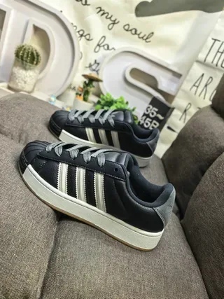 Adidas Superstar Black and Cream Lifestyle Sneakers 7