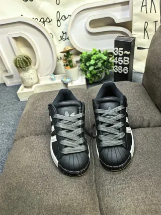 Adidas Superstar Black and Cream Lifestyle Sneakers 10