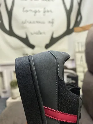 Adidas Superstar Black and Red Velvet Lifestyle Sneakers 3
